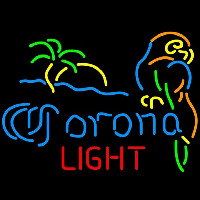 Corona Light Palm Tree Parrot Beer Sign Neon Sign