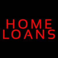 Red Home Loans Neon Sign