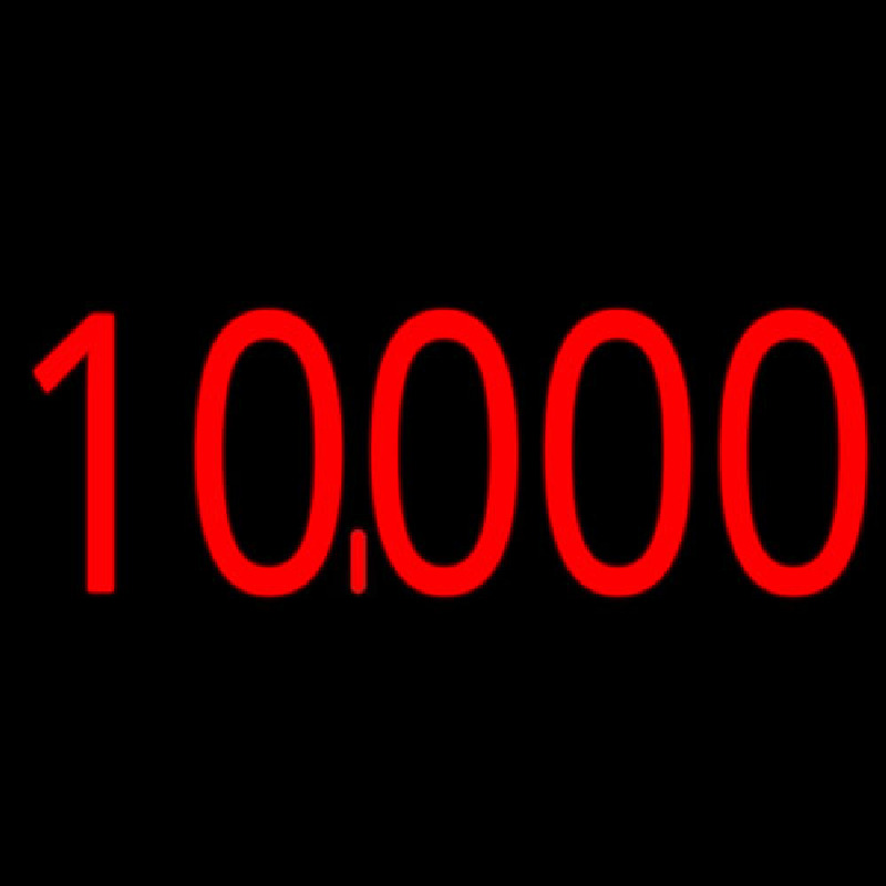 10000 Red Neon Sign