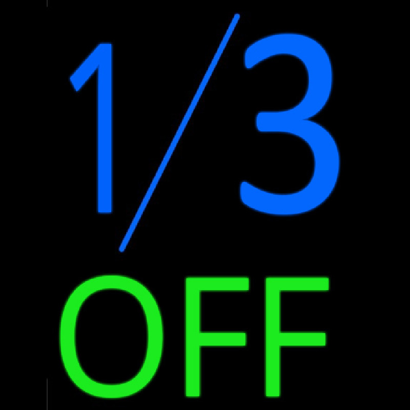 1by3 Off Neon Sign