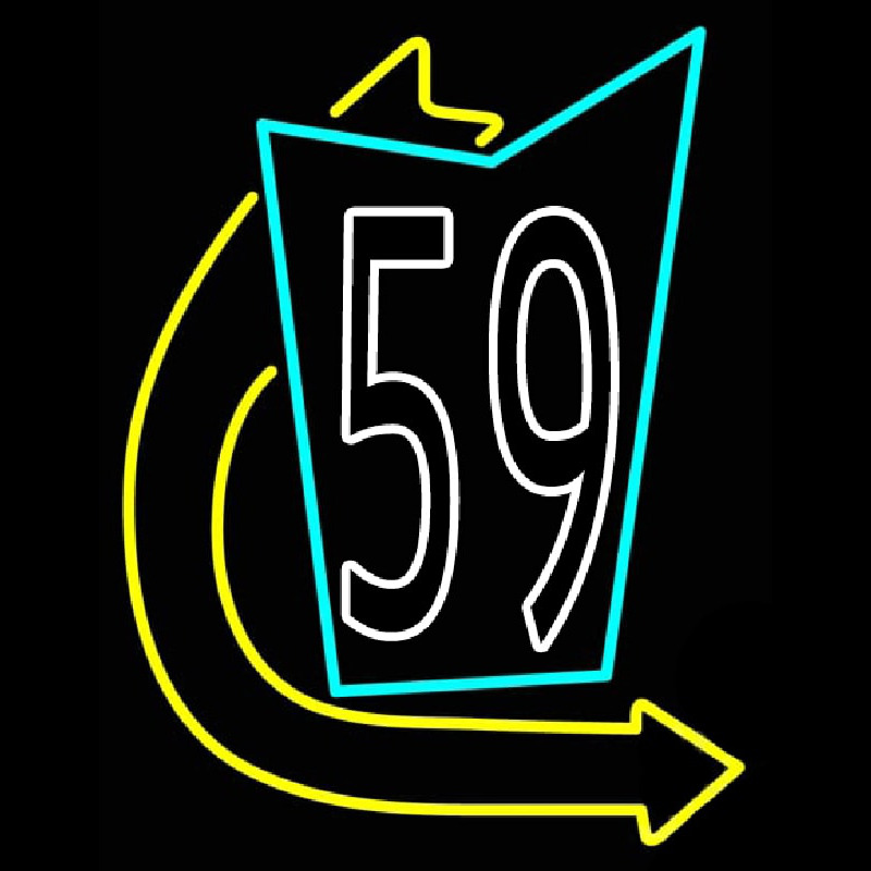 59 Road Neon Sign