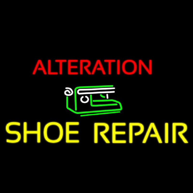 Alteration Shoe Repair Neon Sign