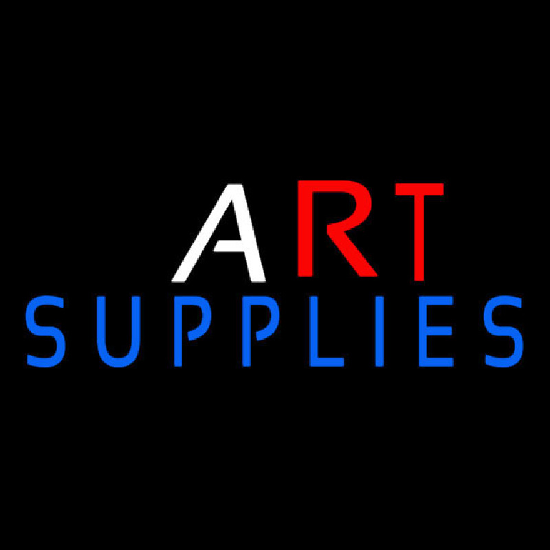 Art Blue Supplies Neon Sign