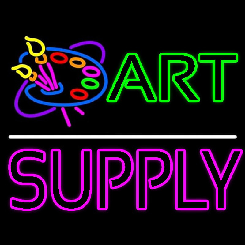 Art Supply With Logo 1 Neon Sign