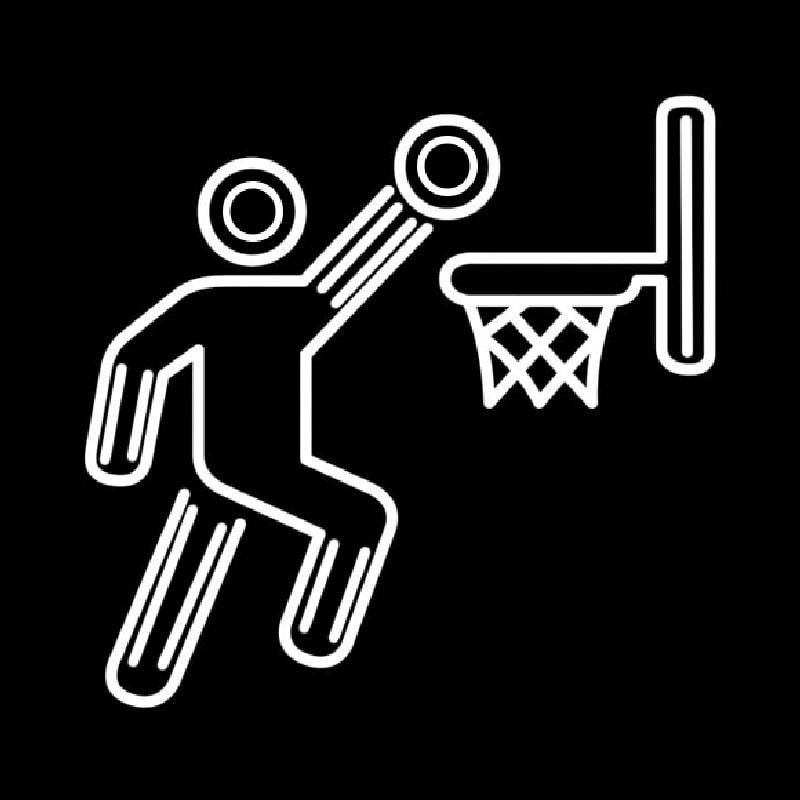 Ball Basket Basketball Neon Sign