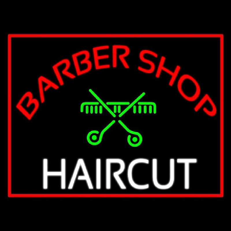 Barbershop Haircut Neon Sign