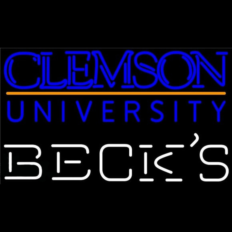 Becks Clemson University Beer Sign Neon Sign