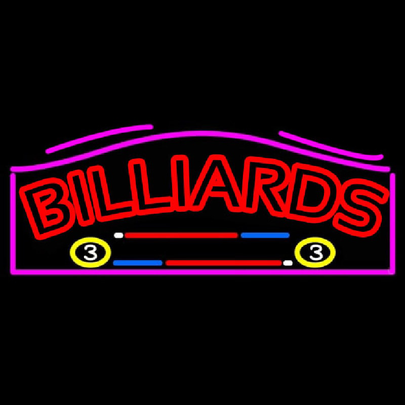 Billiards 1 Neon Sign