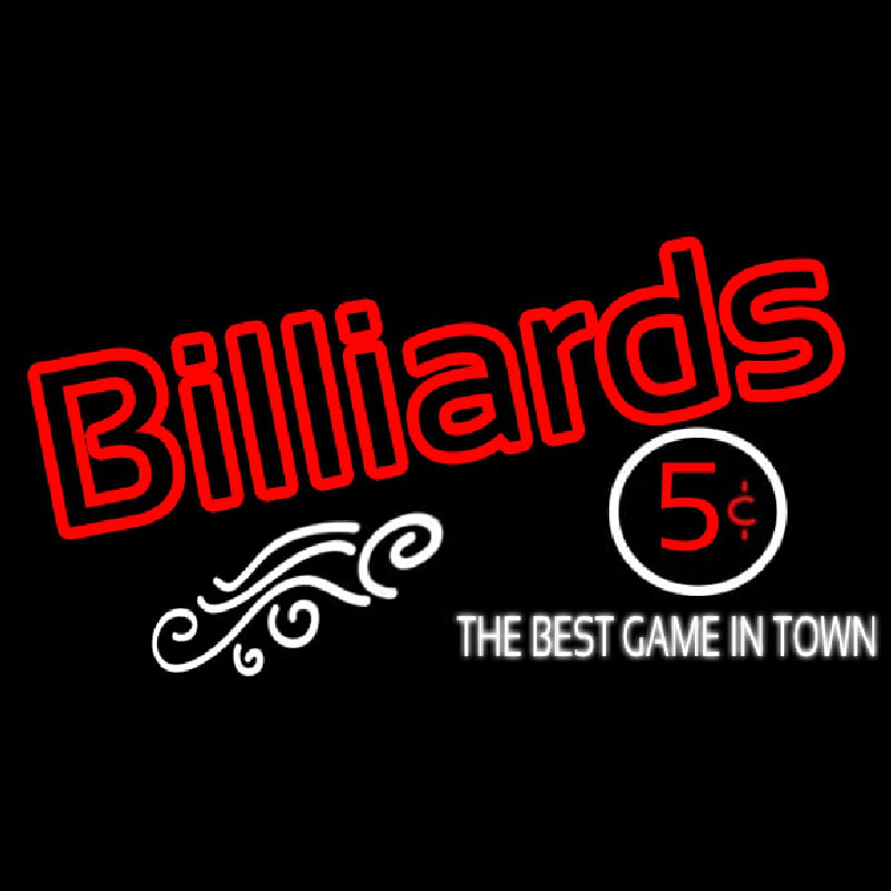 Billiards Neon Sign