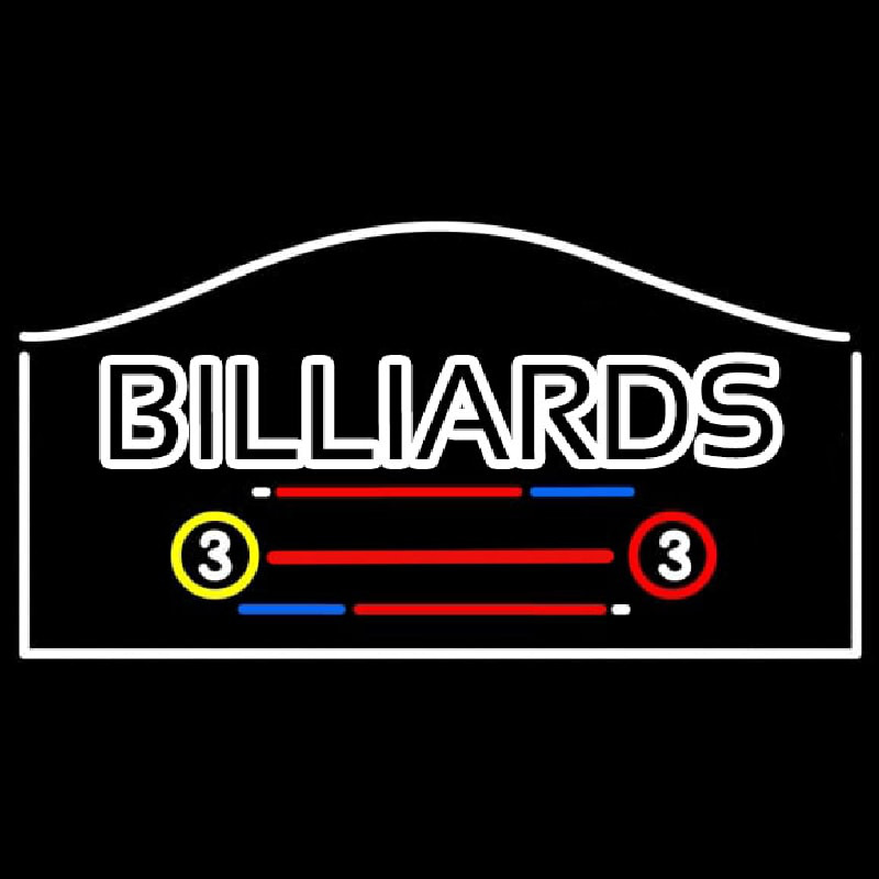 Billiards Neon Sign