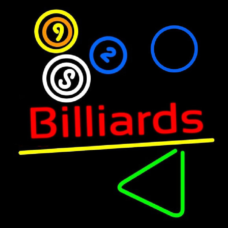 Billiards Neon Sign