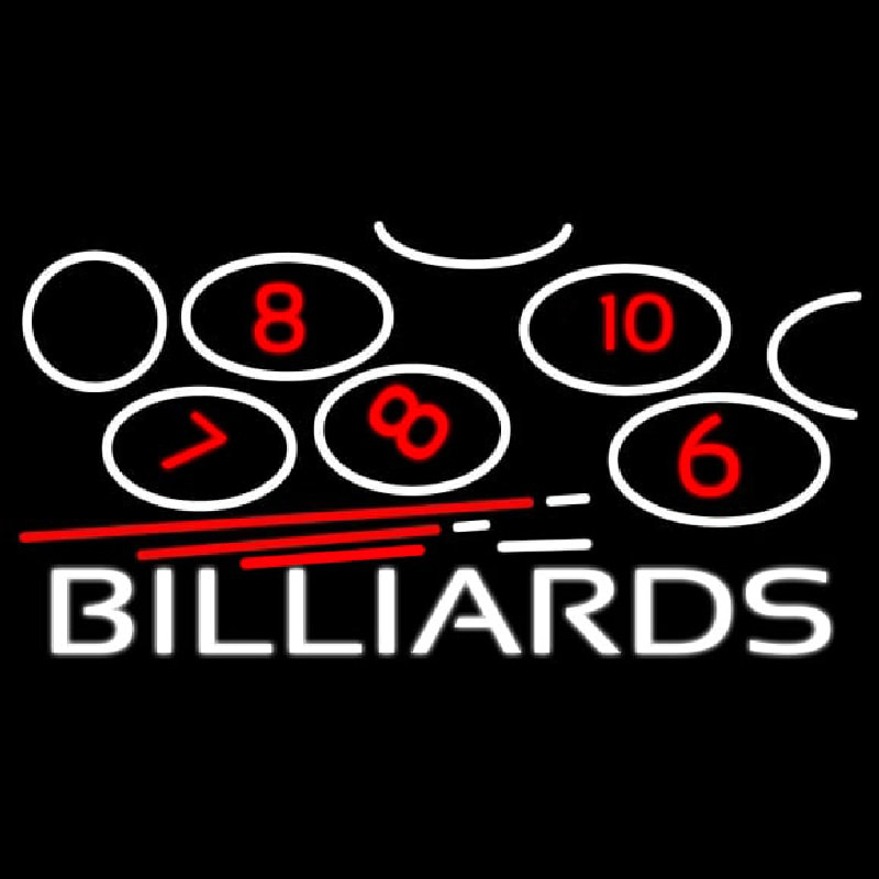 Billiards With Logo 1 Neon Sign