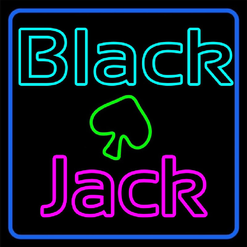 Blackjack Poker Neon Neon Sign