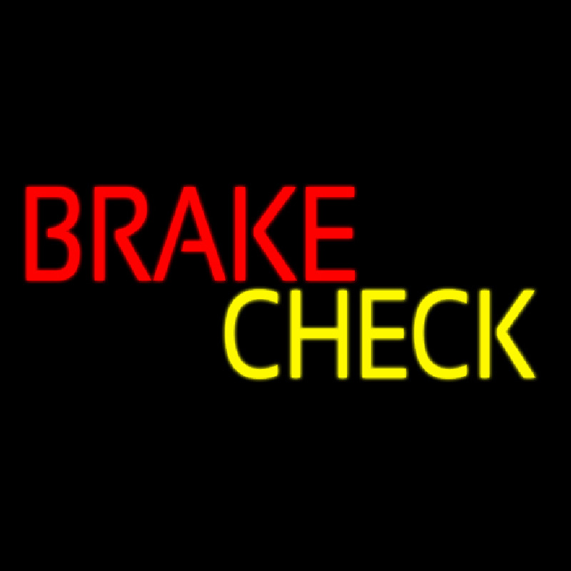 Block Brake Check Neon Sign