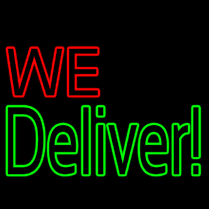 Block We Deliver Neon Sign