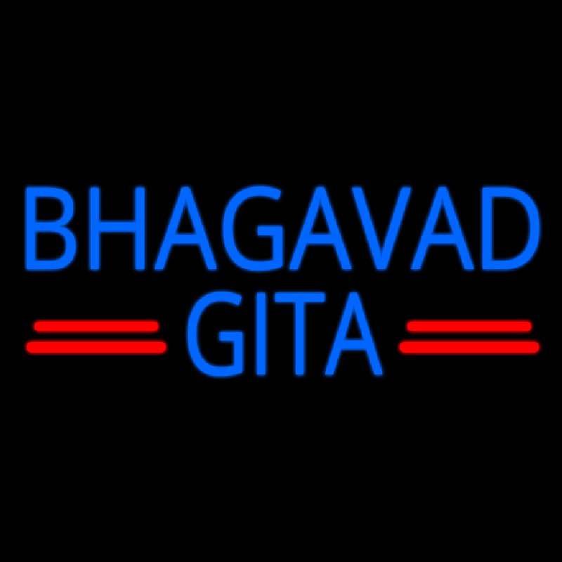 Blue Bhagavad Gita Neon Sign