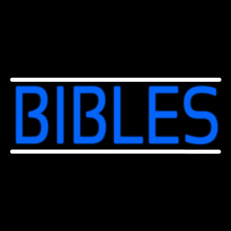 Blue Bibles Neon Sign