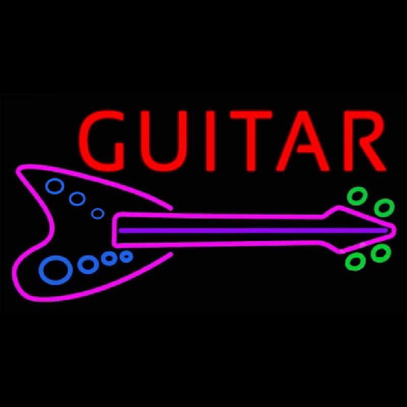 Blue Guitar Neon Sign