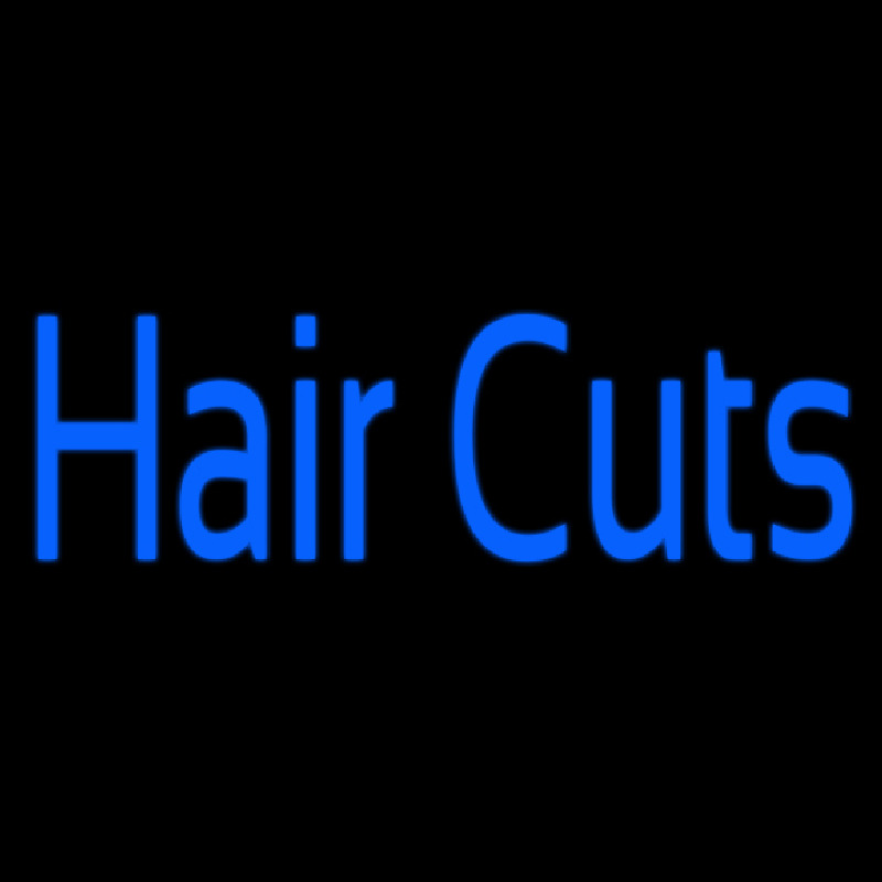 Blue Hair Cuts Neon Sign