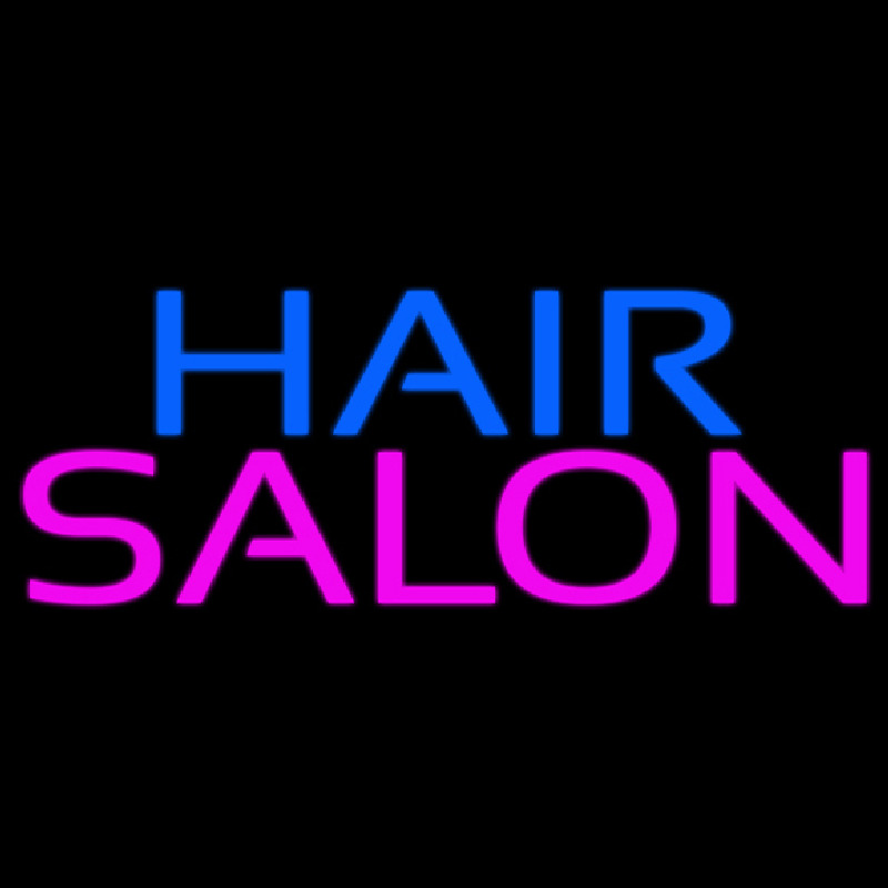 Blue Hair Salon Pink Neon Sign