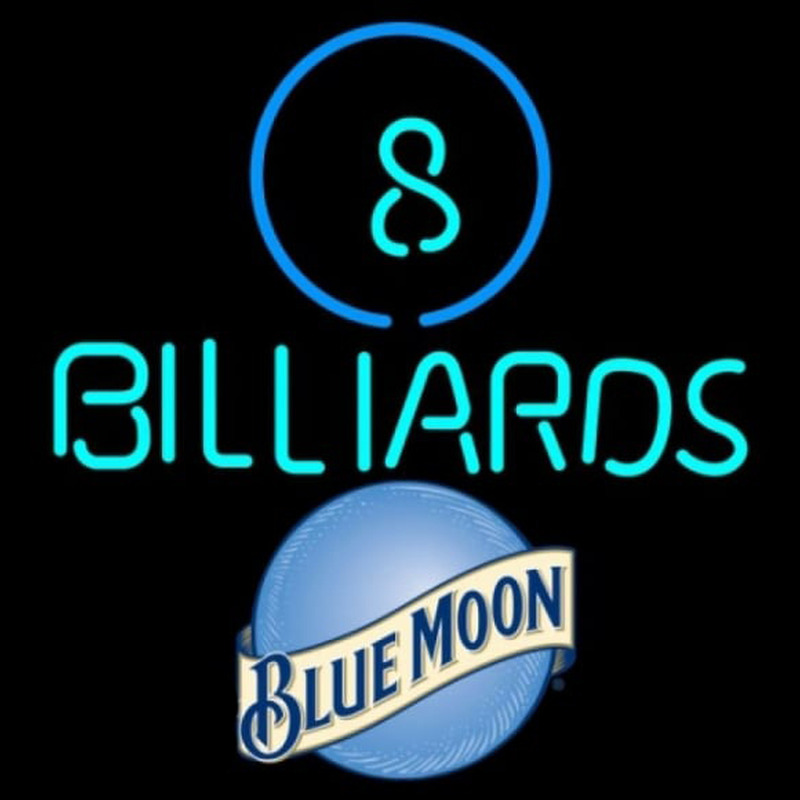 Blue Moon Ball Billiards Pool Beer Sign Neon Sign