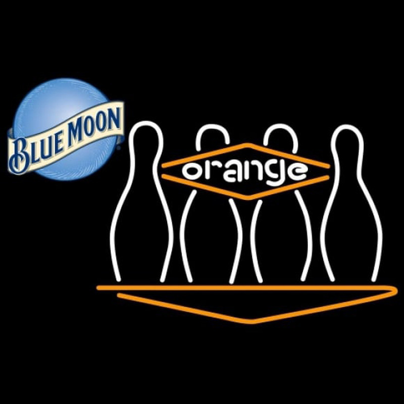 Blue Moon Bowling Orang Beer Sign Neon Sign