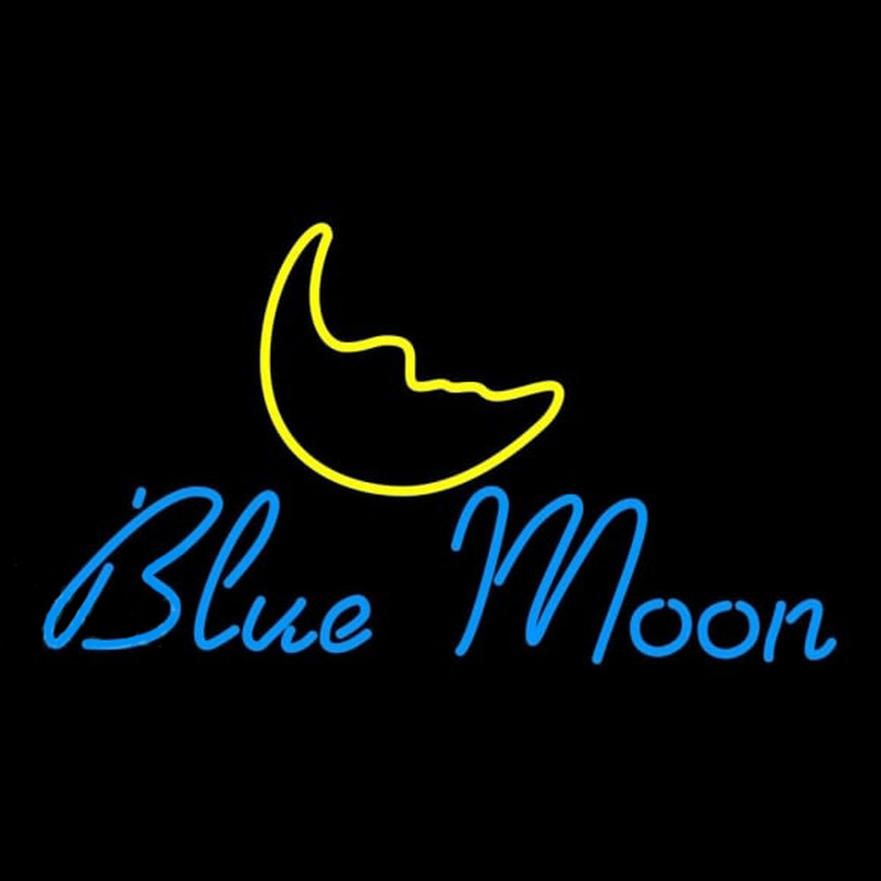 Blue Moon Italic Beer Sign Neon Sign