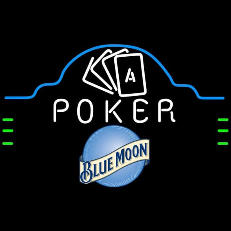 Blue Moon Poker Ace Cards Beer Sign Neon Sign