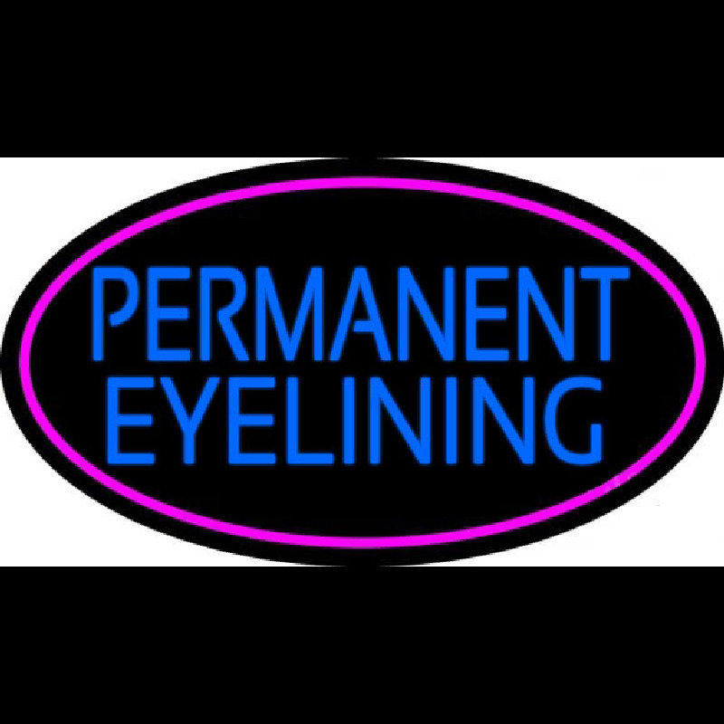 Blue Permanent Eye Lining Neon Sign