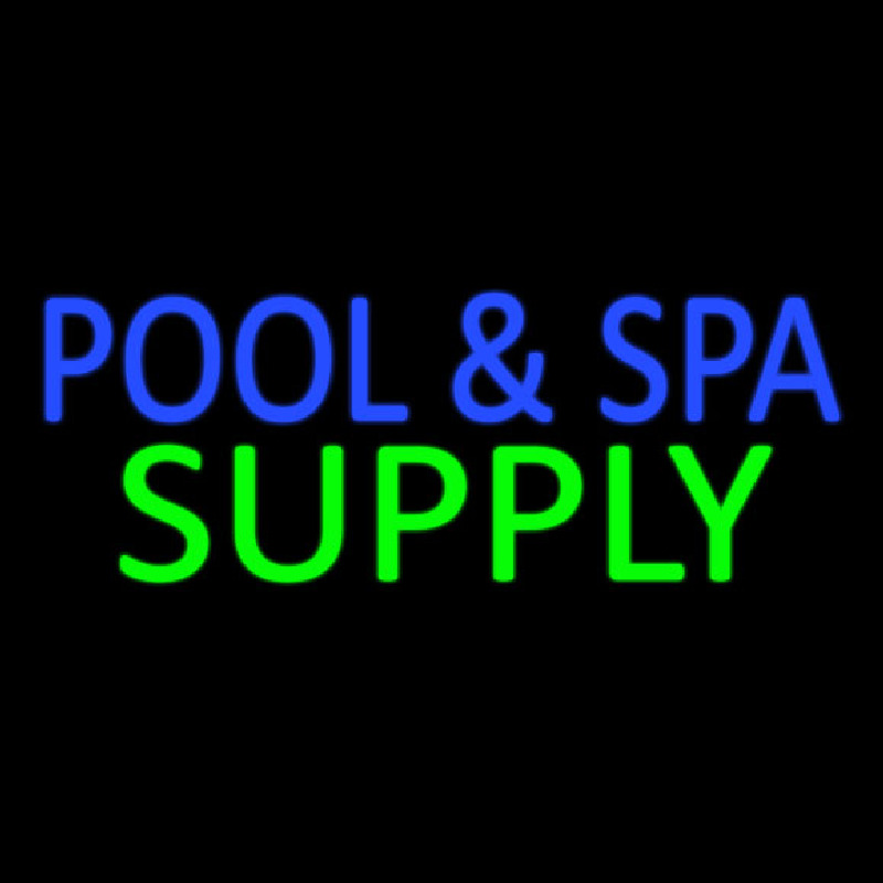 Blue Pool And Spa Green Supply Neon Sign