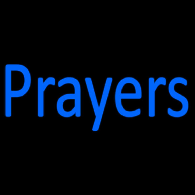 Blue Prayers Neon Sign