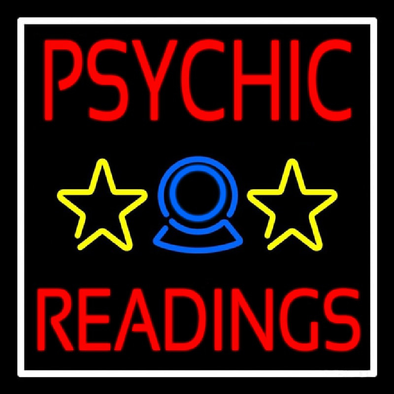 Blue Psychic Readings Neon Sign