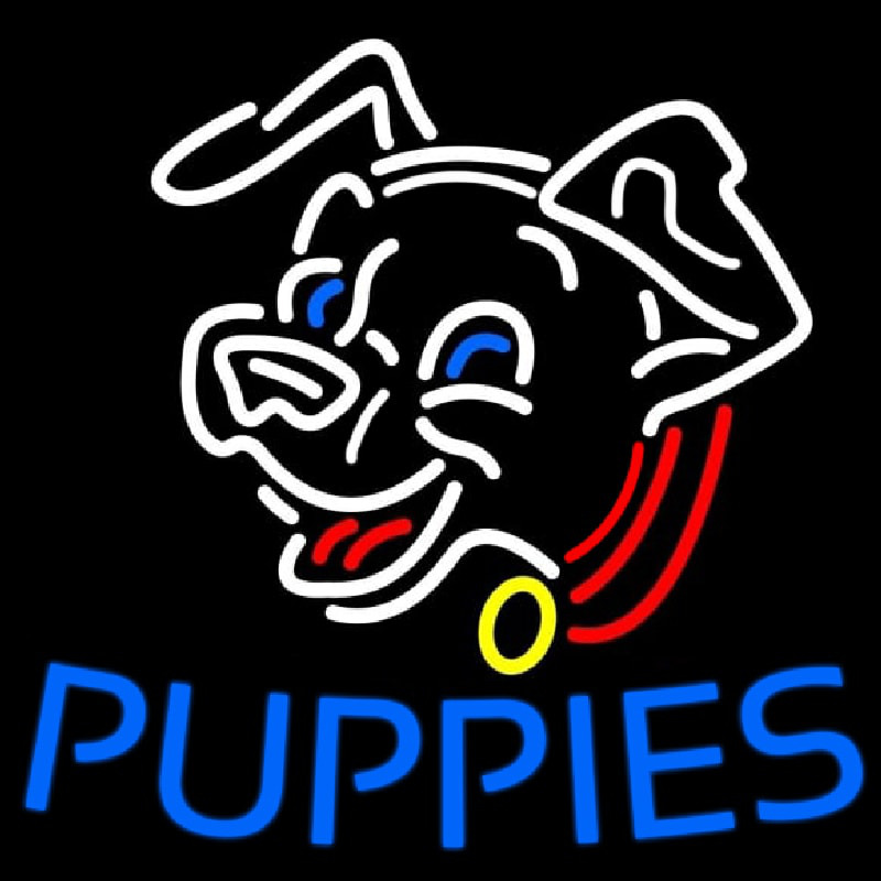 Blue Puppies Neon Sign