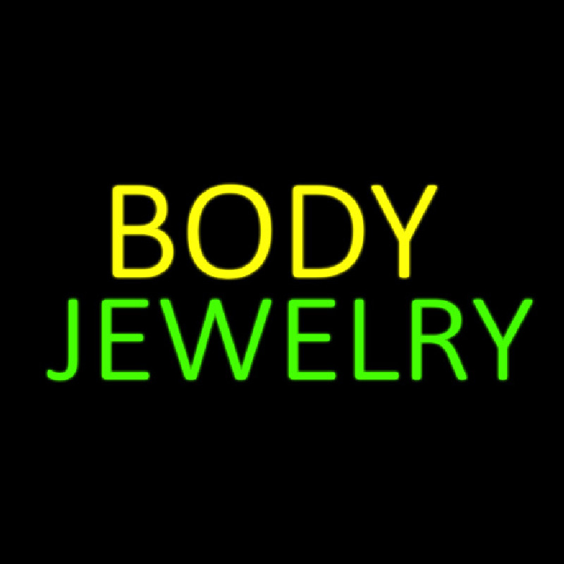 Body Jewelry Block Neon Sign