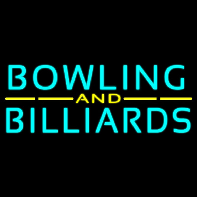 Bowling And Billiards 3 Neon Sign