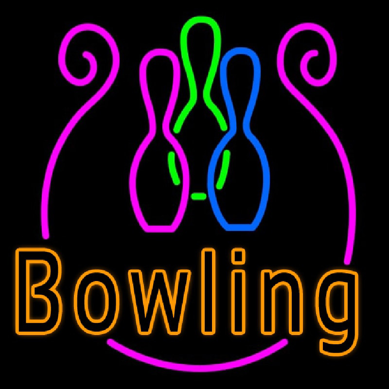 Bowling With Bowl Neon Sign