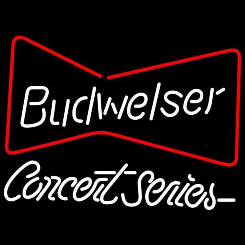 Budweiser Bowtie Concert Series Beer Sign Neon Sign