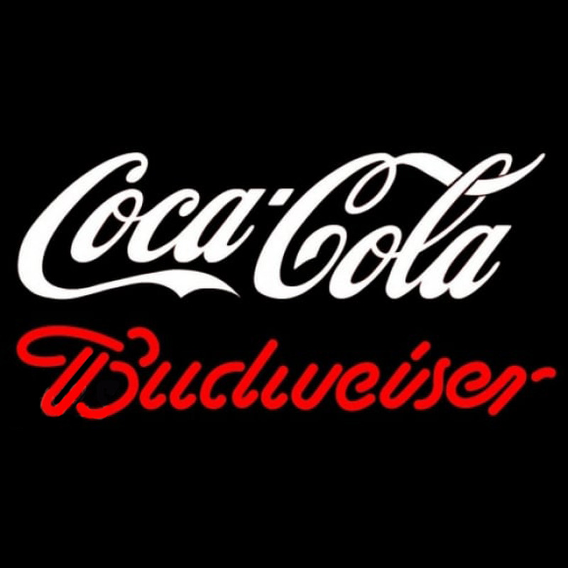 Budweiser Coca Cola White Beer Sign Neon Sign