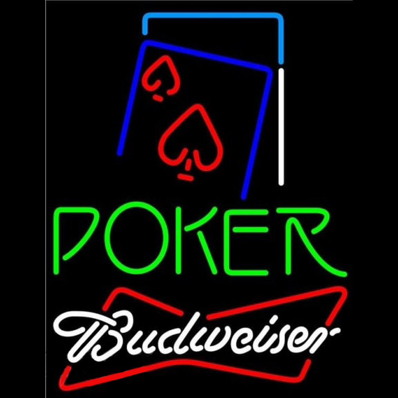 Budweiser Green Poker Red Heart Beer Sign Neon Sign