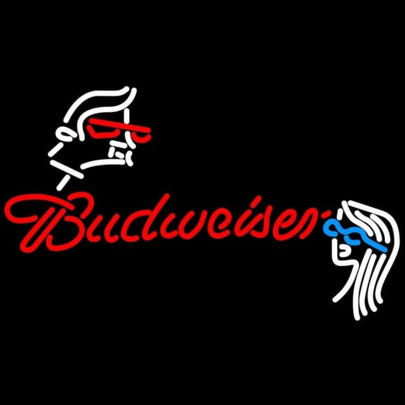 Budweiser Guy Girl Beer Sign Neon Sign