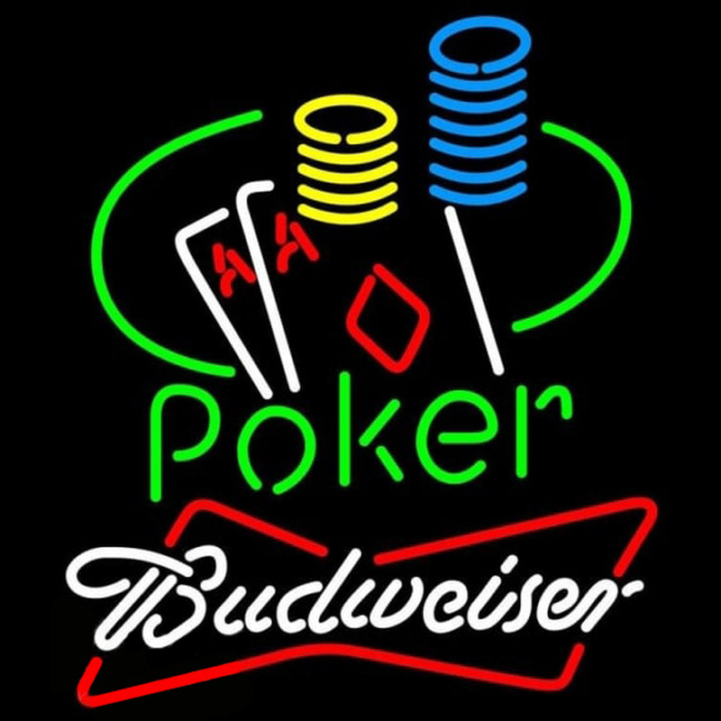 Budweiser Poker Ace Coin Table Beer Sign Neon Sign