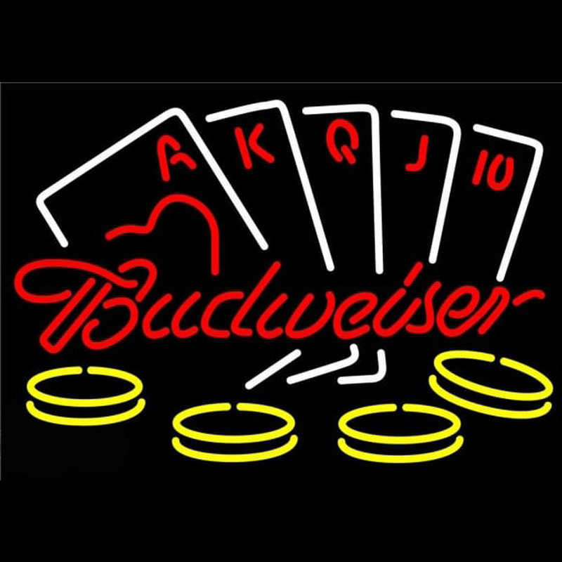 Budweiser Poker Ace Series Beer Sign Neon Sign