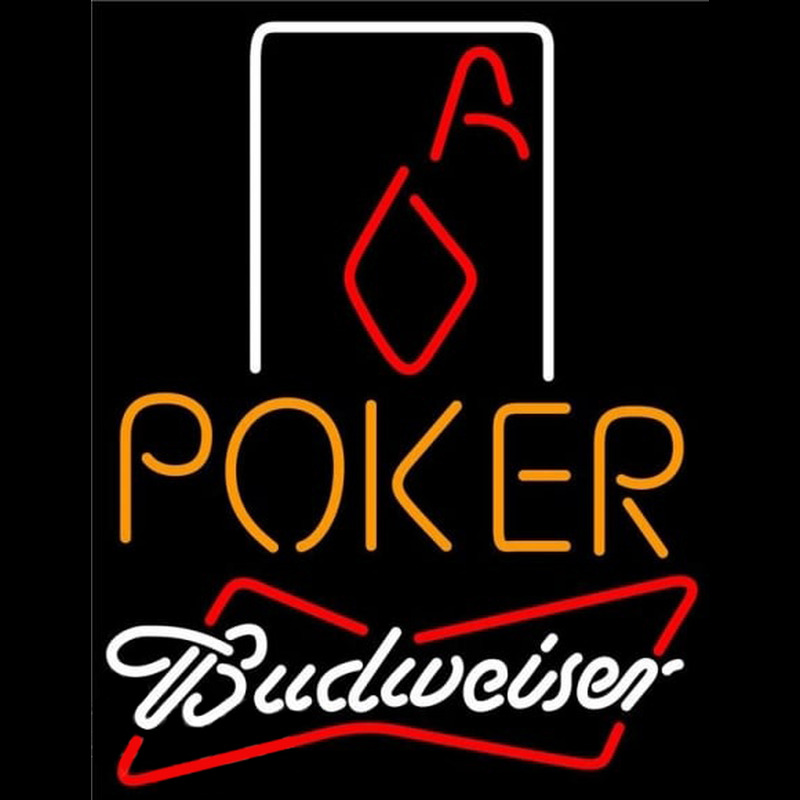 Budweiser Poker Squver Ace Beer Sign Neon Sign