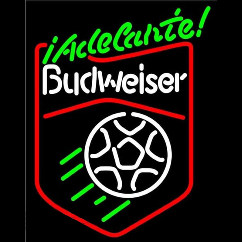 Budweiser Soccer Adelante Beer Sign Neon Sign