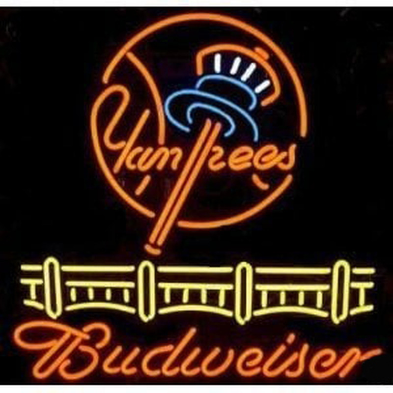 Budweiser Yankees Beer Bar Pub Neon Sign