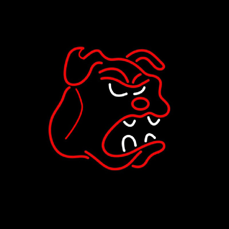 Bull Dog Logo Neon Sign