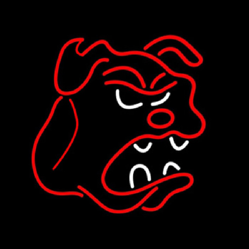 Bull Dog Logo Neon Sign