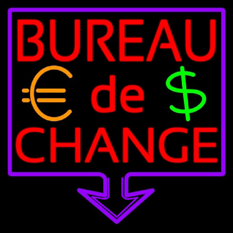 Bureau De Change Neon Sign