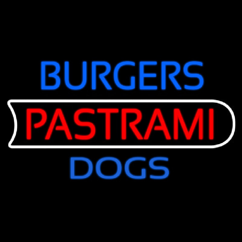 Burgers Pastrami Dogs Neon Sign