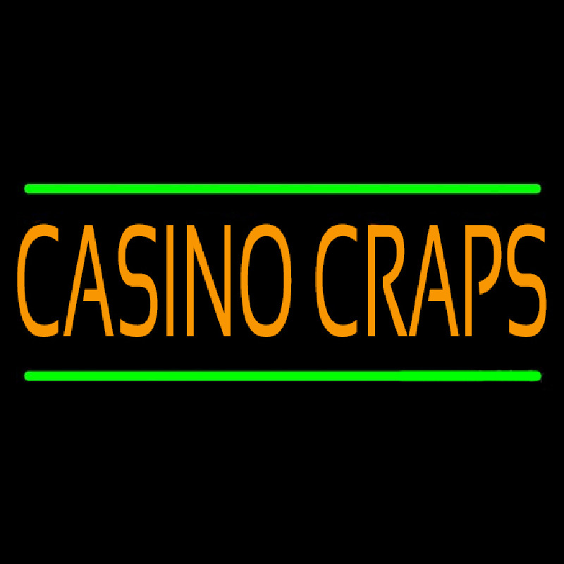 Casino Craps 3 Neon Sign